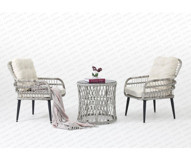 Gardenya Bahçe Capri Swing Rattan İkili Bahçe Koltuğu Beyaz