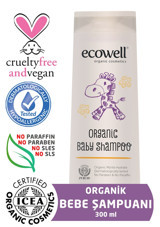 Ecowell Konak Önleyici Hassas Ciltler İçin Portakallı Bebek Şampuanı 300 ml