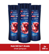 Clear Kepeğe Karşı Arındırıcı Tüm Saçlar İçin Sade 2 si Bir Arada Unisex Şampuanı