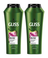 Gliss Bio-Tech Arındırıcı Tüm Saçlar İçin Sade Standart Unisex Şampuanı 2x500 ml