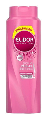 Elidor Superblend Parlaklık Tüm Saçlar İçin Keratin Sade Kremli Şampuan 2 si Bir Arada Kadın Şampuanı
