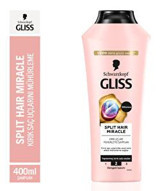 Gliss Split Hair Miracle Onarıcı Tüm Saçlar İçin Sade Standart Unisex Şampuanı 400 ml