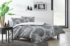 Taç Sparkle Pamuk Dört Mevsim 200 x 220 cm Desenli Çift Kişilik Nevresim Takımı Gri