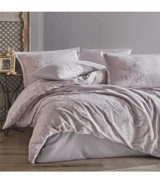 Clasy Silva V1 Pamuk Dört Mevsim 200 x 220 cm Desenli Çift Kişilik Nevresim Takımı Taş