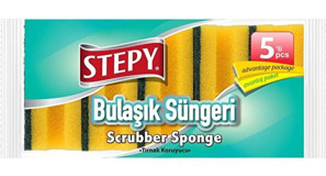 Stepy Oluklu 5'li Bulaşık Süngeri