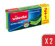 Vileda Ultra Fresh Oluklu 2'li Bulaşık Süngeri