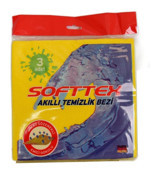 Softtex Akıllı Mikro Gözenekli 3'lü Temizlik Bezi