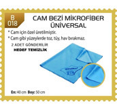 Universal Cam Polikur 2'li Mikrofiber Temizlik Bezi