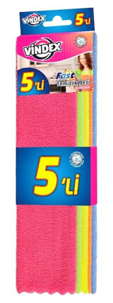 Vindex 5'li Mikrofiber Temizlik Bezi