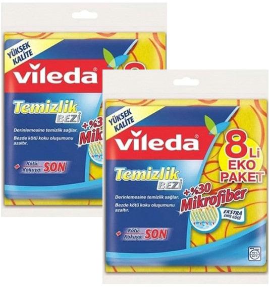 Vileda 2x8'li Mikrofiber Temizlik Bezi