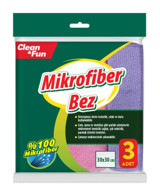 Clean&Fun 30x30 cm 3'lü Mikrofiber Temizlik Bezi