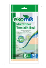 Ekomis 8'li Mikrofiber Temizlik Bezi