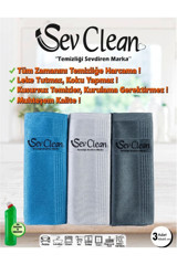 Sev Clean 3'lü Mikrofiber Temizlik Bezi
