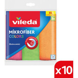 Vileda Colors 10x3'lü Mikrofiber Temizlik Bezi