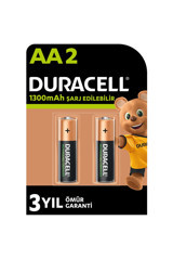Duracell 5000394107892 LR06 1.2V 1300 mAh Ni-Mh AA / Kalem Şarjlı Pil 2'li