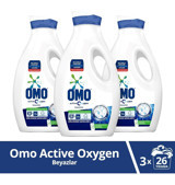 Omo Active Oxygen Beyazlar İçin 78 Yıkama Sıvı Deterjan 3x1.69 lt