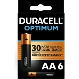 Duracell Optimum LR6 1.5 V Alkalin AA / Kalem Pil 6'lı