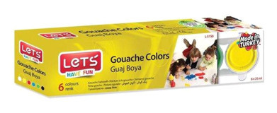 Lets Çok Renkli 6x25 ml Guaj Boya Seti