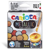 Carioca Metalik Çok Renkli 6x25 ml Guaj Boya Seti