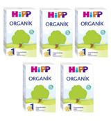 Hipp Yenidoğan Tahılsız Glutensiz Organik Probiyotikli 1 Numara Devam Sütü 5x300 gr