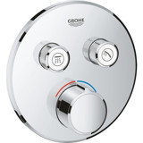 Grohe Smartcontrol Krom Çift Delikli Çevirmeli Ankastre Banyo Bataryası Gümüş