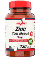 Nevfix Yetişkin Çinko 120 Adet