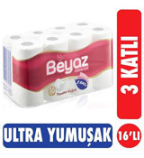 Beyaz Güvercin 3 Katlı 16'lı Rulo Tuvalet Kağıdı