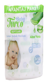 Baby Turco Aloe Vera 90 Yaprak 3'lü Paket Islak Mendil