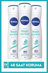 Nivea Fresh Comfort Sprey Kadın Deodorant 3x150 ml