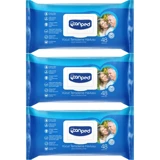 Canped Adult 48 Yaprak 3'lü Paket Vücut Temizleme Mendili