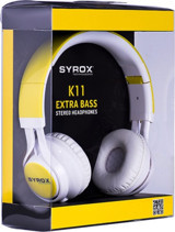 Syrox K11 Kulak Üstü Kablosuz Bluetooth Kulaklık Sarı