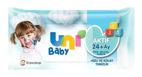 Uni Baby Aktif 45 Yaprak 3'lü Paket Islak Mendil