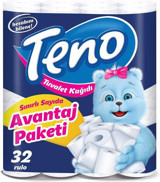 Teno 2 Katlı 32'li Rulo Tuvalet Kağıdı