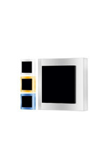 Cata Ct 5176 Metal Tekli Başlık Kare Gömme Led Spot Armatür Mavi