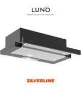 Silverline Luno 1390 Siyah Sürgülü Aspiratör