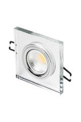 Cata Ct-6556 G10 Cam Tekli Başlık Kare Gömme Led Spot Lamba Gri