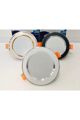Losst Downlight Plastik Tekli Başlık Yuvarlak Gömme Led Spot Lamba Krom