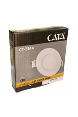 Cata Ct-5144 Alüminyum Tekli Başlık Yuvarlak Gömme Led Panel Armatür Beyaz