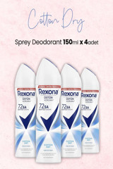 Rexona Cotton Dry Sprey Kadın Deodorant 4×150 ml