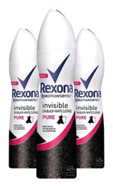 Rexona Invisible Pure Sprey Kadın Deodorant 3x150 ml