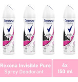 Rexona Invisible Pure Sprey Kadın Deodorant 4x150 ml