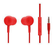 Soultech KK012K Silikonlu Mikrofonlu 3.5 mm Jak Kablolu Kulaklık Kırmızı