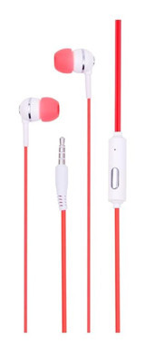 Syrox SYX K7 Silikonlu Mikrofonlu 3.5 mm Jak Kablolu Kulaklık Kırmızı