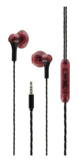 Nettech NT 38 Silikonlu Mikrofonlu Örgülü 3.5 mm Jak Kablolu Kulaklık Kırmızı