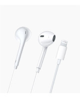 Linktech H307 Apple Uyumlu Silikonlu Mikrofonlu Lightning Kablolu Kulaklık Beyaz