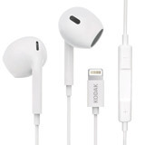 Kodak 210 Apple Uyumlu Silikonsuz Mikrofonlu Lightning Kablolu Kulaklık Beyaz