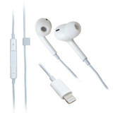 Powermaster PG3 1 Apple Uyumlu Silikonlu Mikrofonlu Lightning Kablolu Kulaklık Beyaz