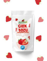 Saga Fresh Dondurularak Kurutulmuş Tozu Organik Şekersiz Çekirdeksiz Çilek 25 gr