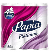 Papia Platinum 4 Katlı 32'li Rulo Tuvalet Kağıdı