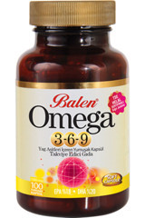 Balen Omega 3-6-9 Yağ Asidi Yetişkin Vitamin 100 Adet Kapsül